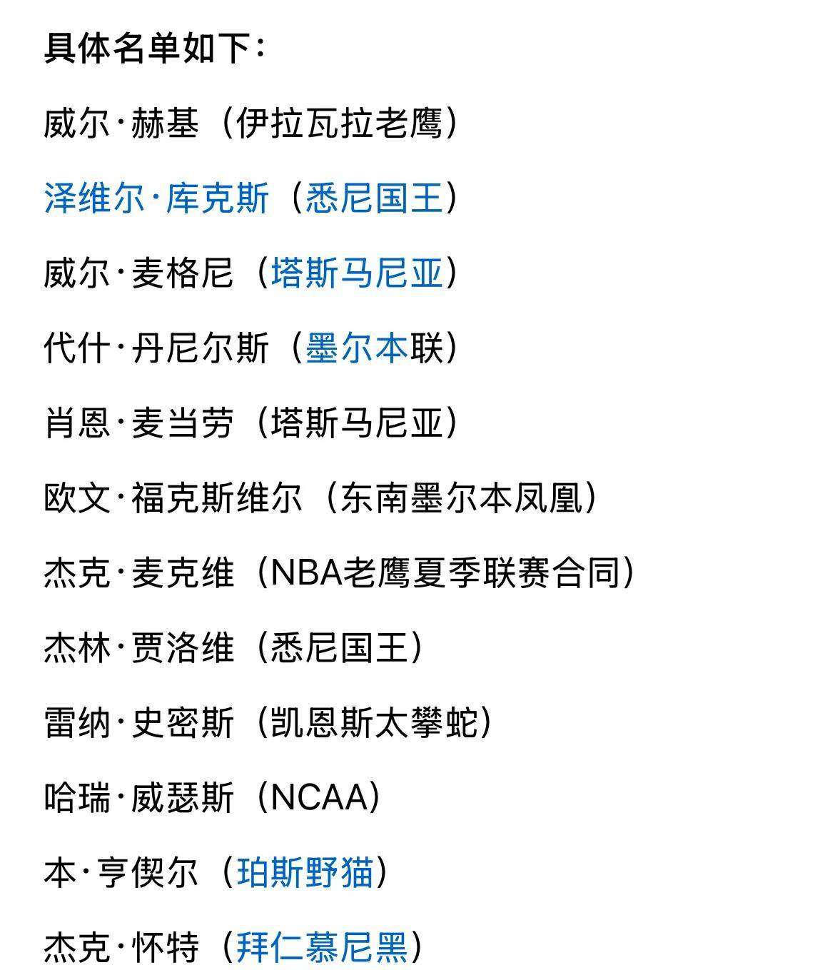包含澳大利亚篮球和欧洲球队竞争激烈，明星球员备战战胜对手的词条